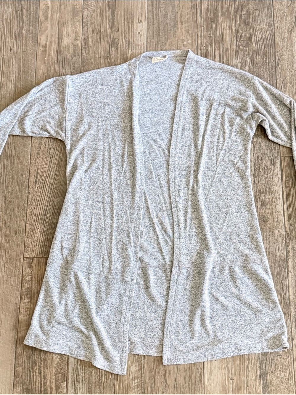 Light Gray Open-Front Women’s Cardigan Sweater